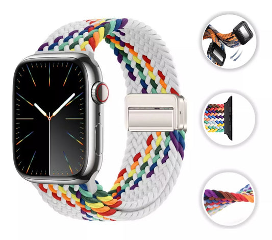 Correas de Nylon Extensible para Apple Watch Multicolor