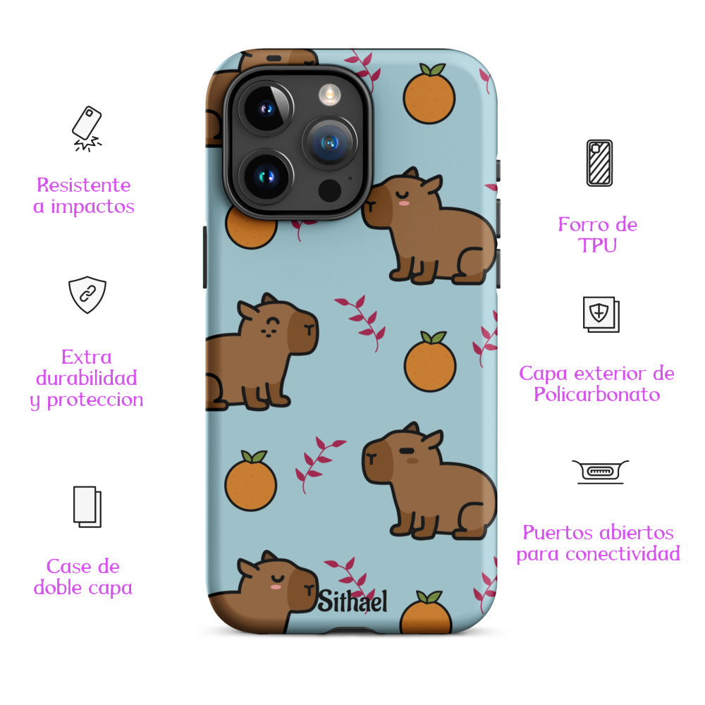 Capybara pattern - Case de doble capa