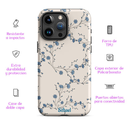 Blue Leaves - Case de doble capa