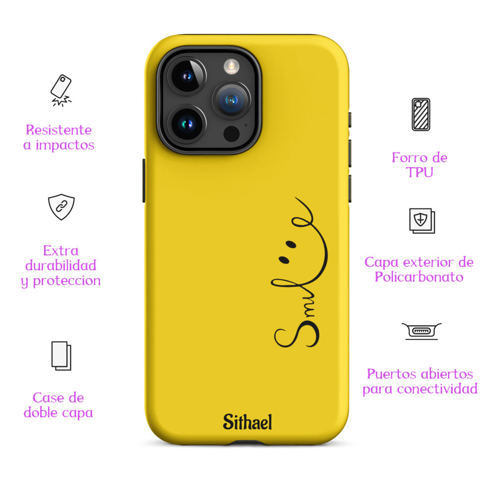 Smile Yellow - Case de doble capa