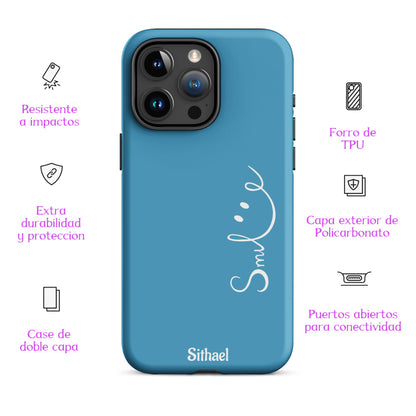 Smile Blue - Case de doble capa