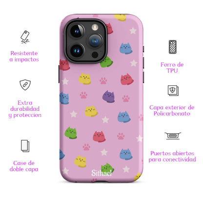 Pink Cats - Case de doble capa