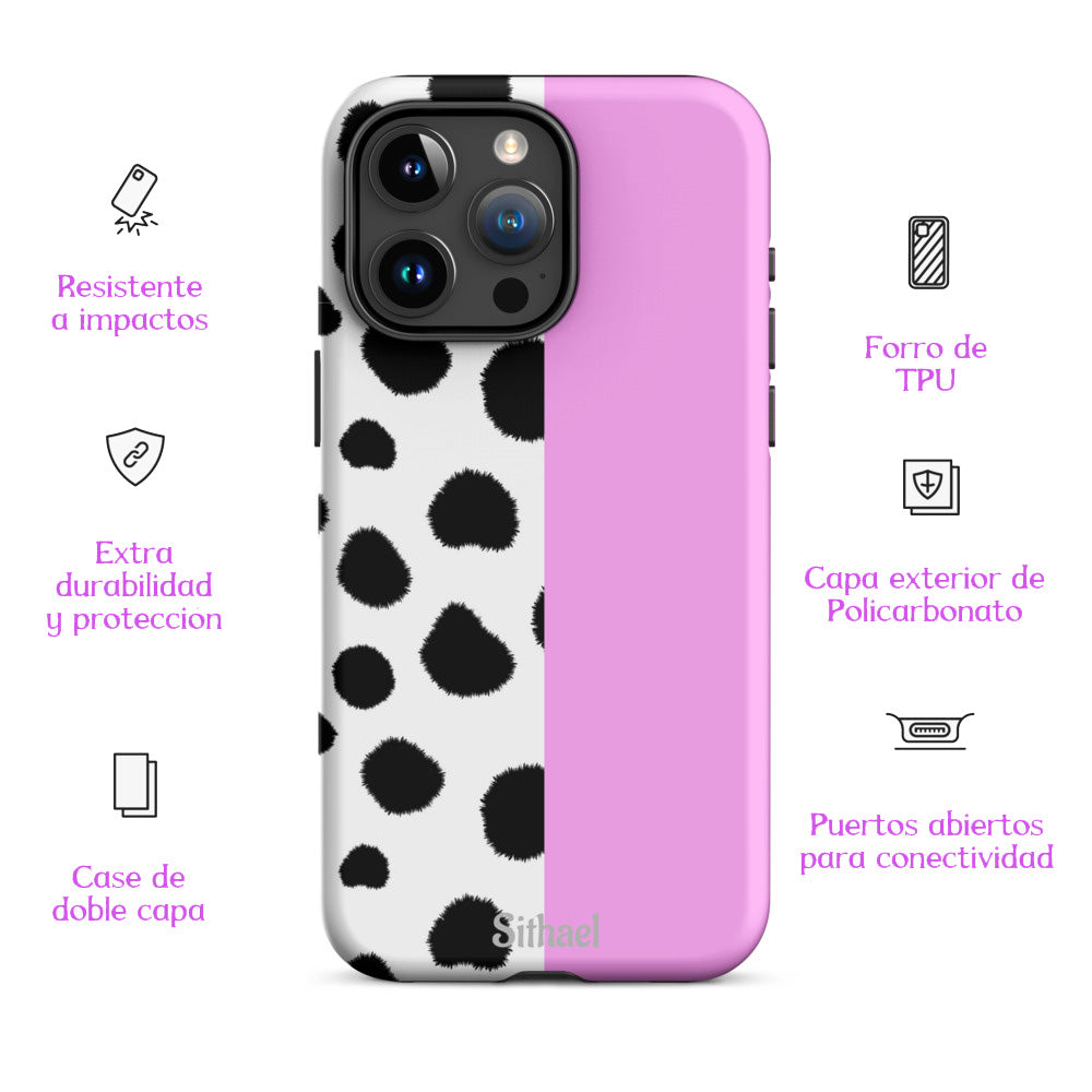 Cow and Pink - Case de doble capa