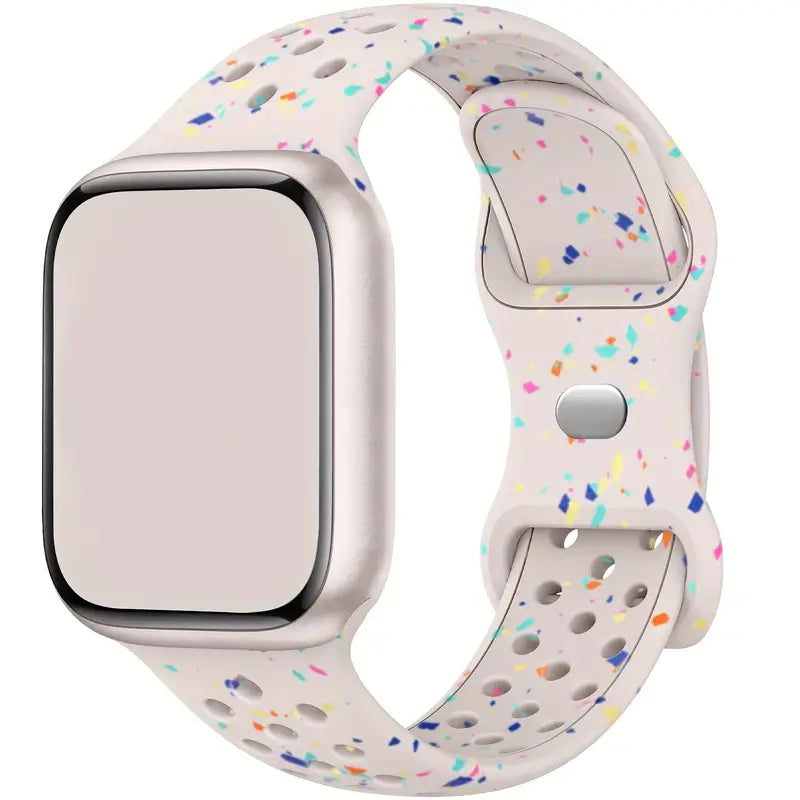 Correas de Silicón Confeti transpirable para Apple Watch