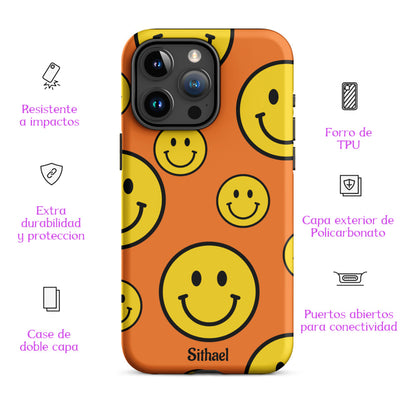 Orange Smiles - Case de doble capa