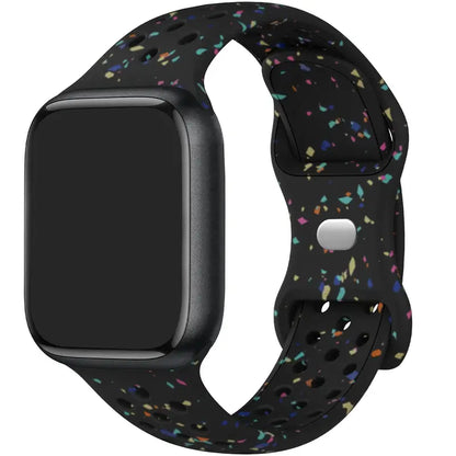 Correas de Silicón Confeti transpirable para Apple Watch