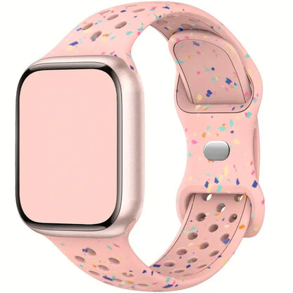 Correas de Silicón Confeti transpirable para Apple Watch