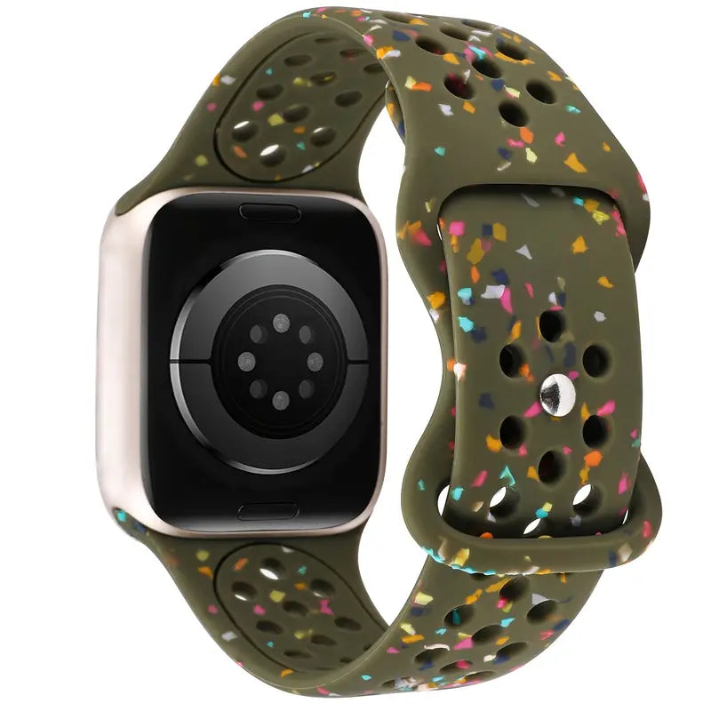 Correas de Silicón Confeti transpirable para Apple Watch