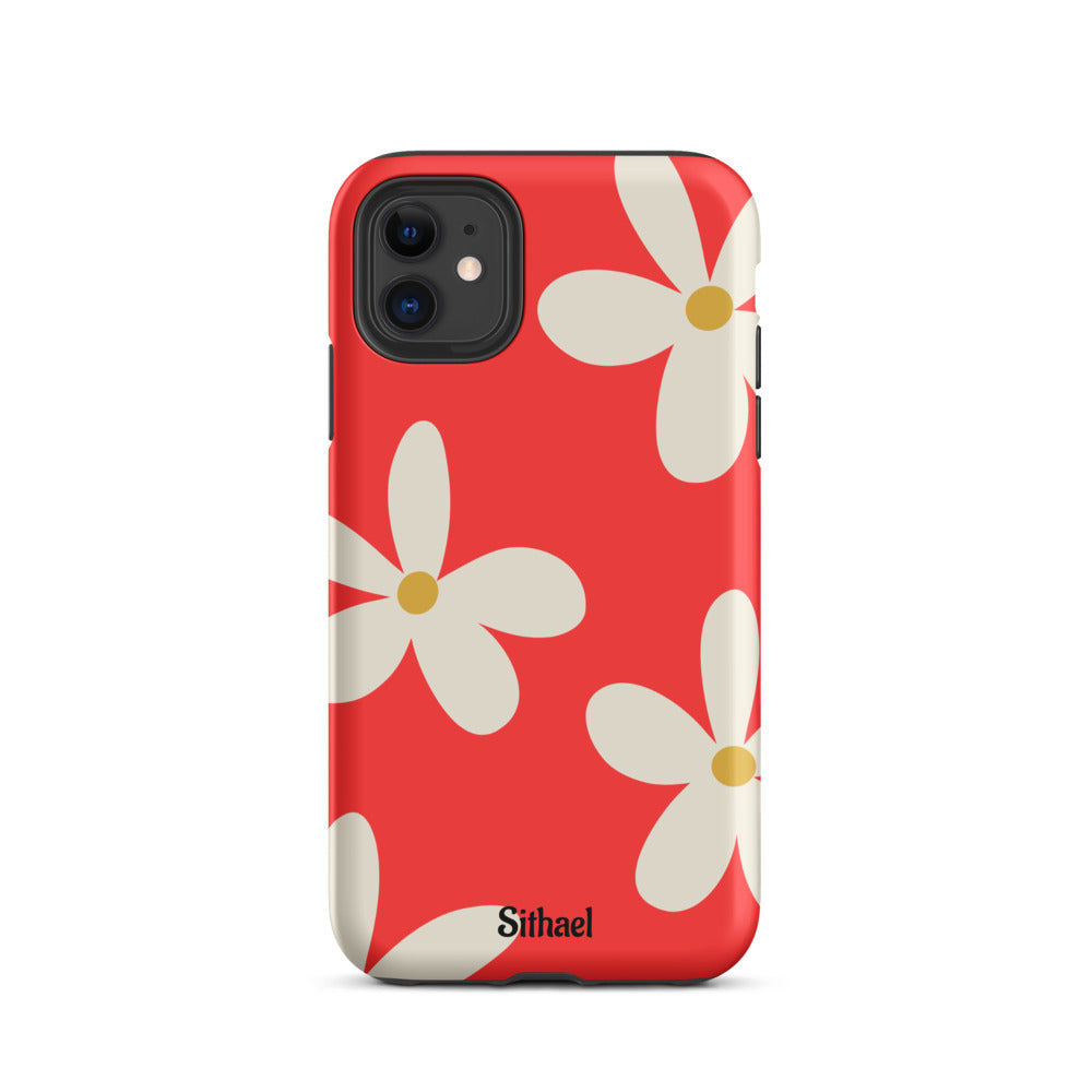 Red Flowers - Case de doble capa