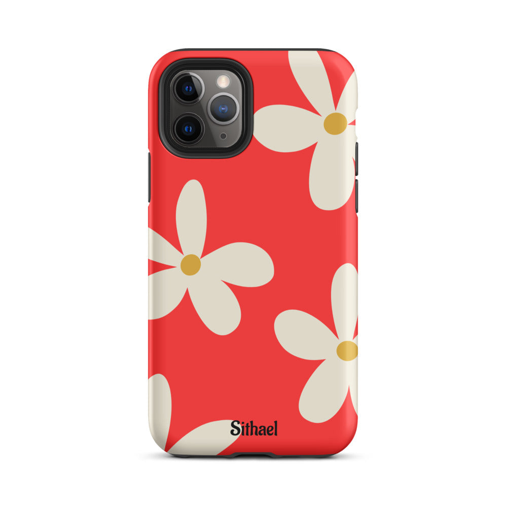 Red Flowers - Case de doble capa