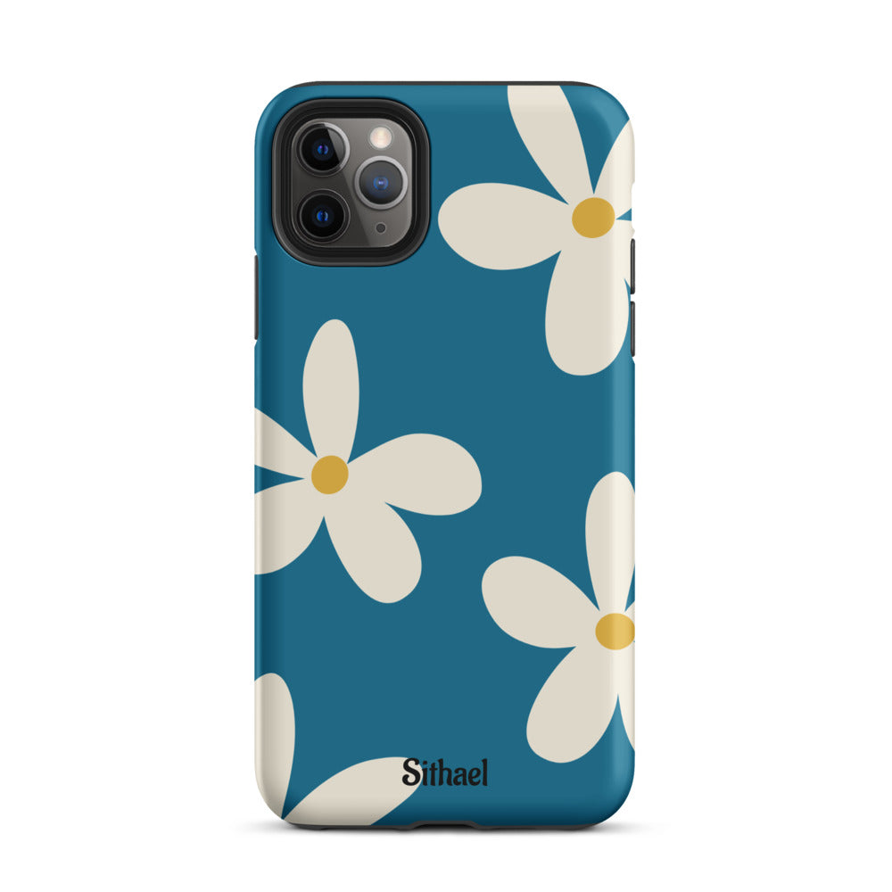 Aqua Flowers - Case de doble capa