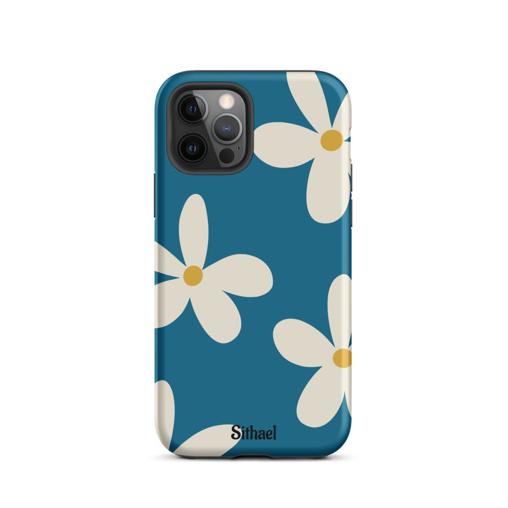 Aqua Flowers - Case de doble capa