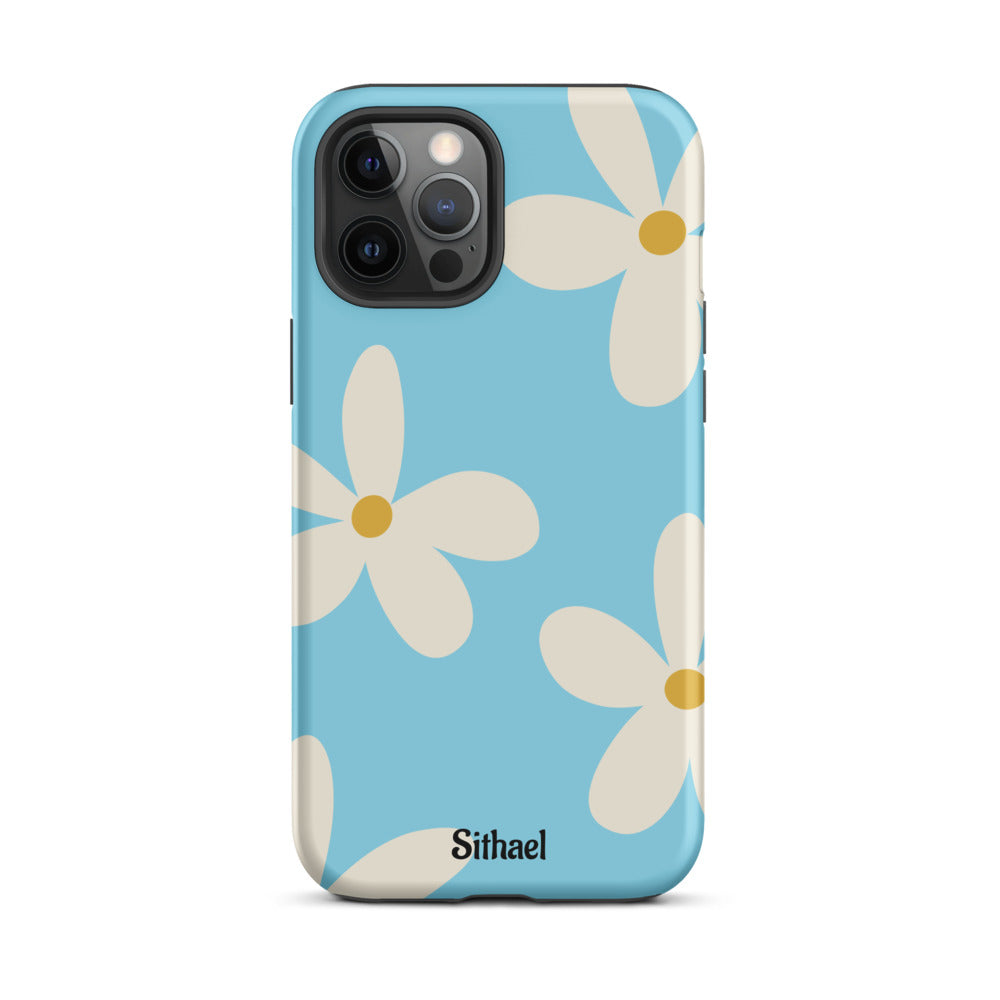 Blue Light Flowers - Case de doble capa