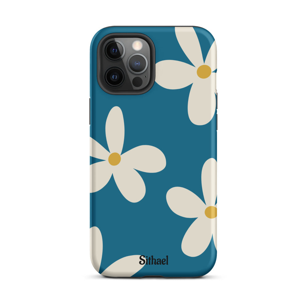 Aqua Flowers - Case de doble capa