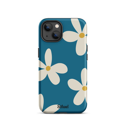 Aqua Flowers - Case de doble capa