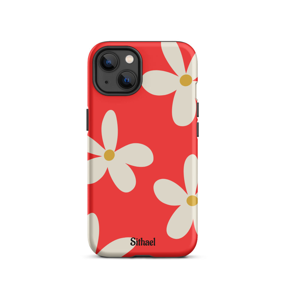 Red Flowers - Case de doble capa