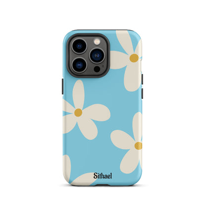 Blue Light Flowers - Case de doble capa