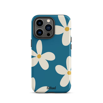 Aqua Flowers - Case de doble capa