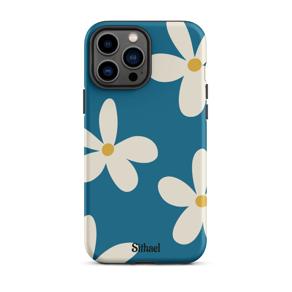 Aqua Flowers - Case de doble capa