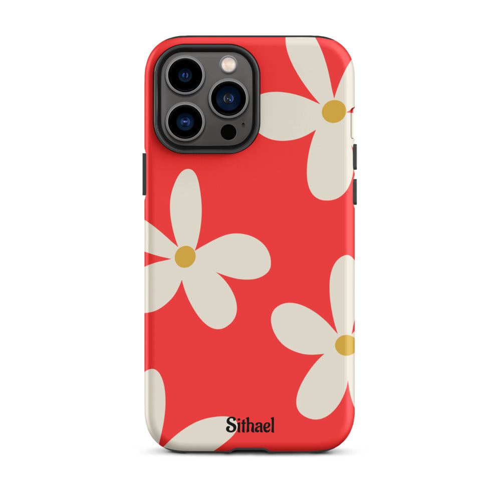 Red Flowers - Case de doble capa