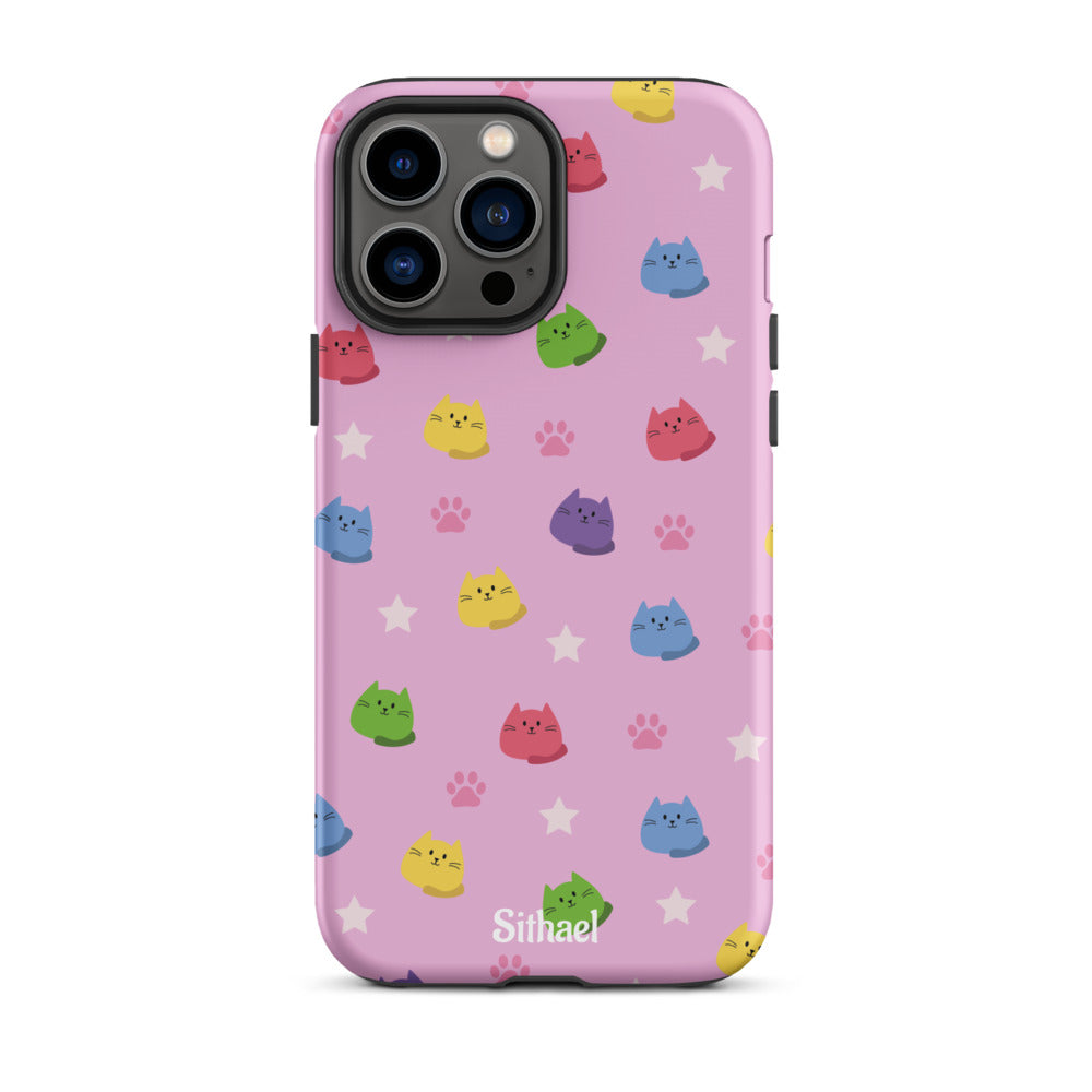 Pink Cats - Case de doble capa