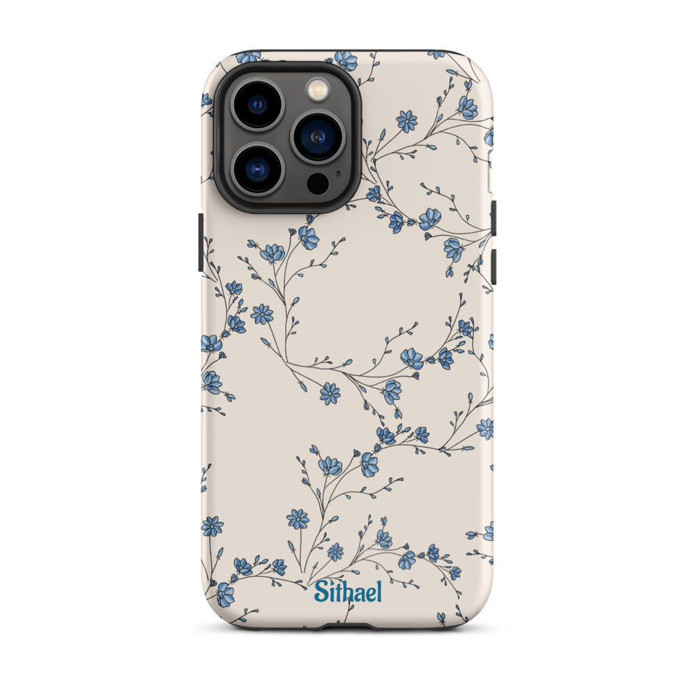 Blue Leaves - Case de doble capa