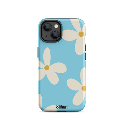 Blue Light Flowers - Case de doble capa