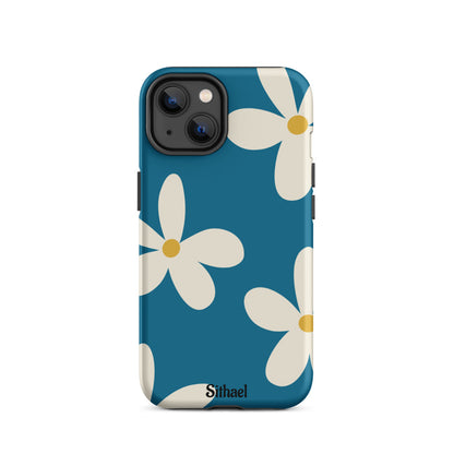 Aqua Flowers - Case de doble capa