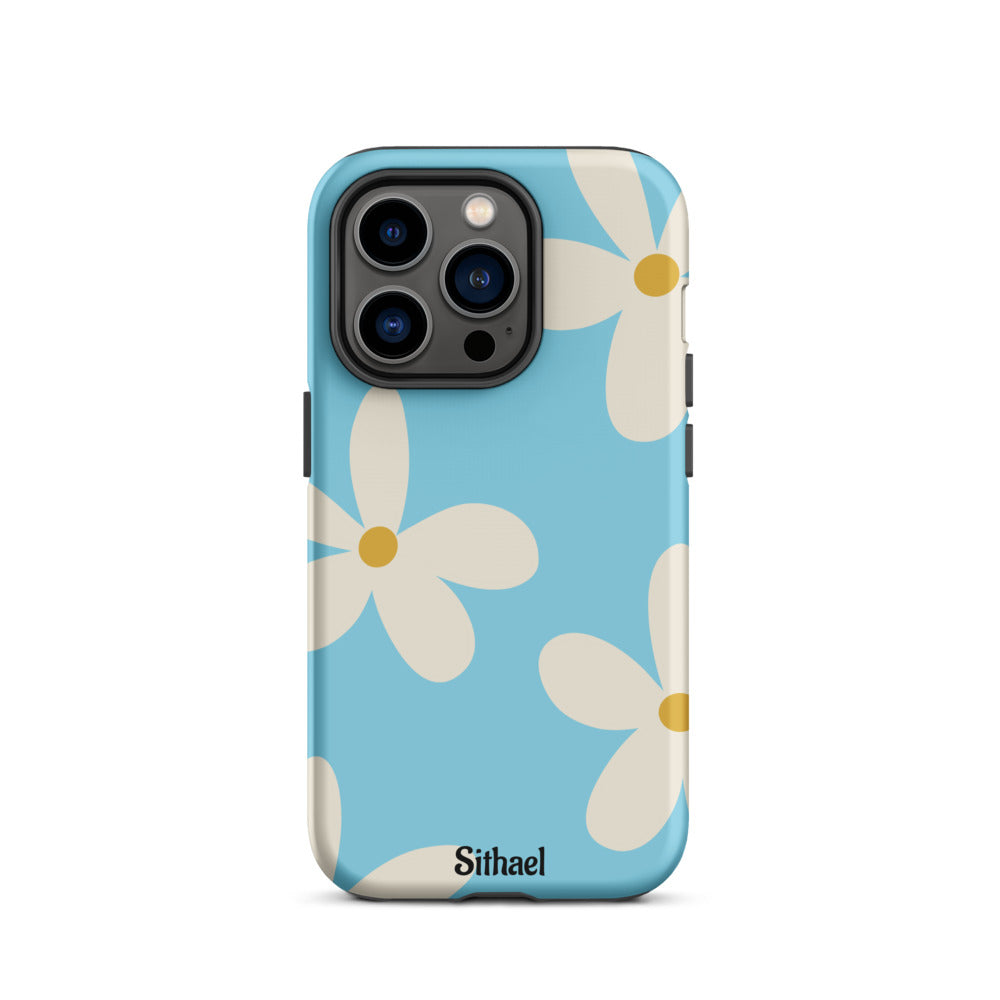 Blue Light Flowers - Case de doble capa