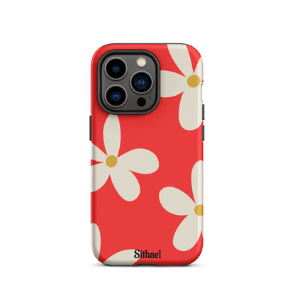 Red Flowers - Case de doble capa