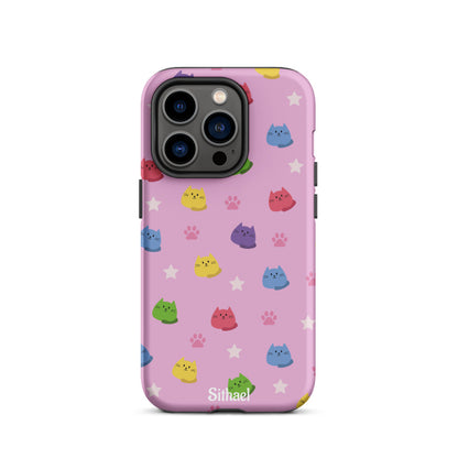 Pink Cats - Case de doble capa