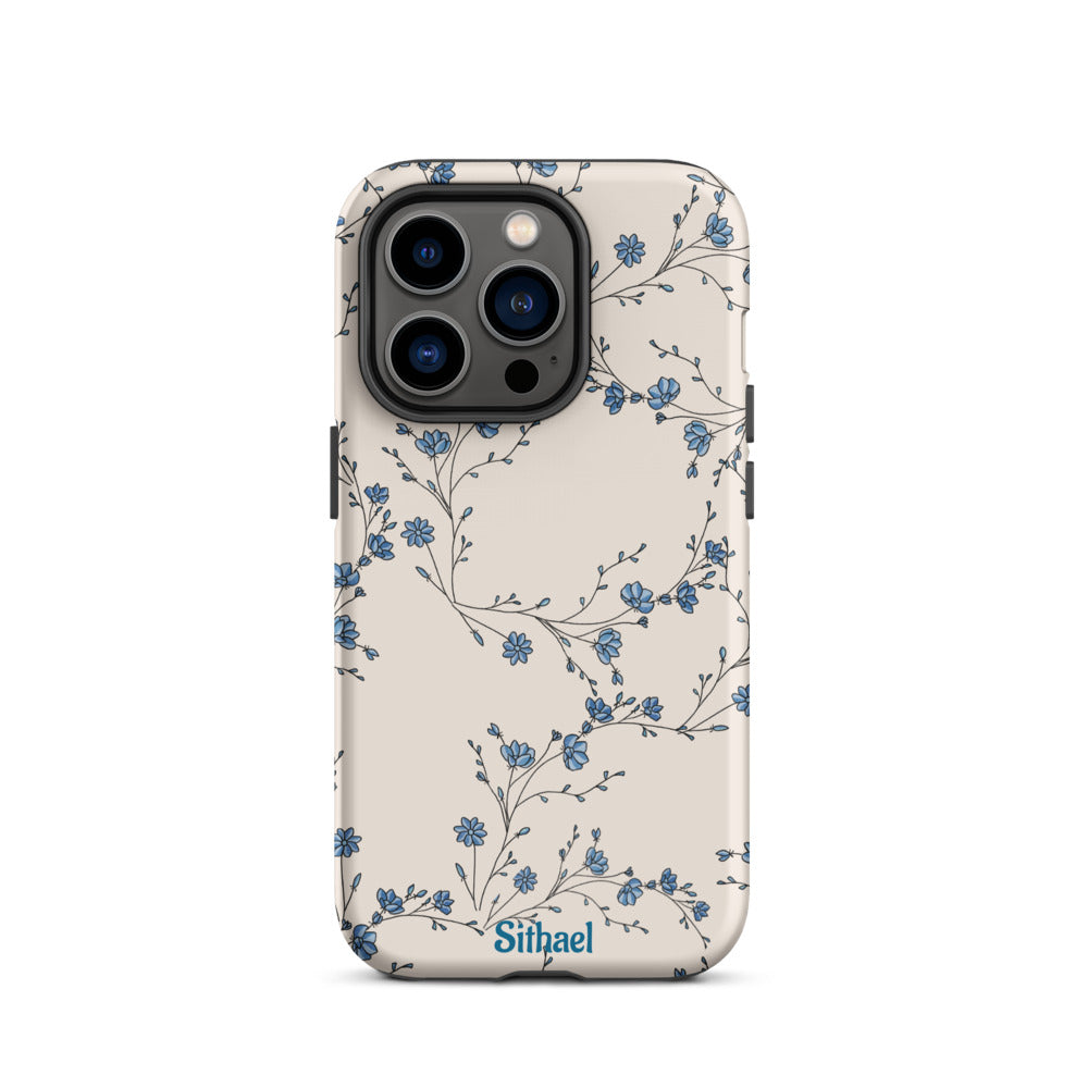 Blue Leaves - Case de doble capa