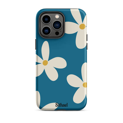 Aqua Flowers - Case de doble capa