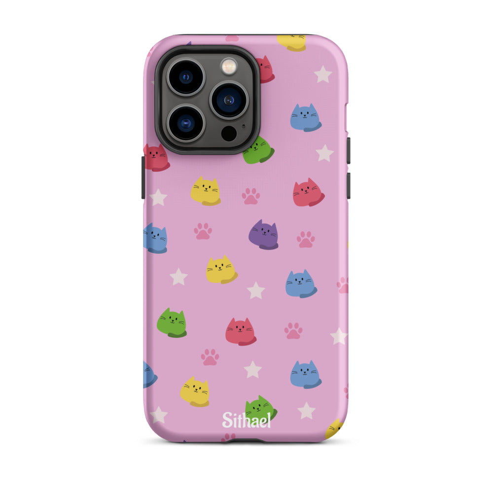 Pink Cats - Case de doble capa