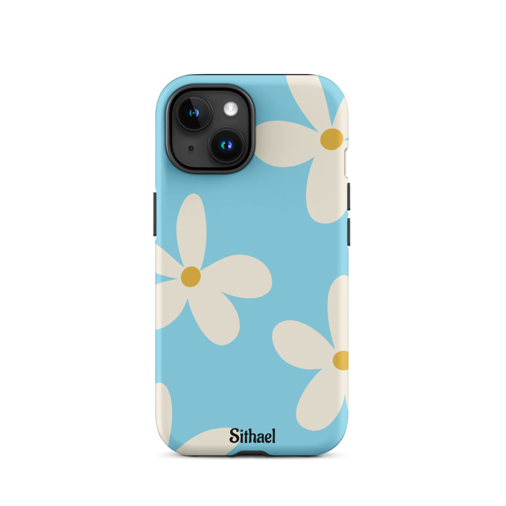 Blue Light Flowers - Case de doble capa