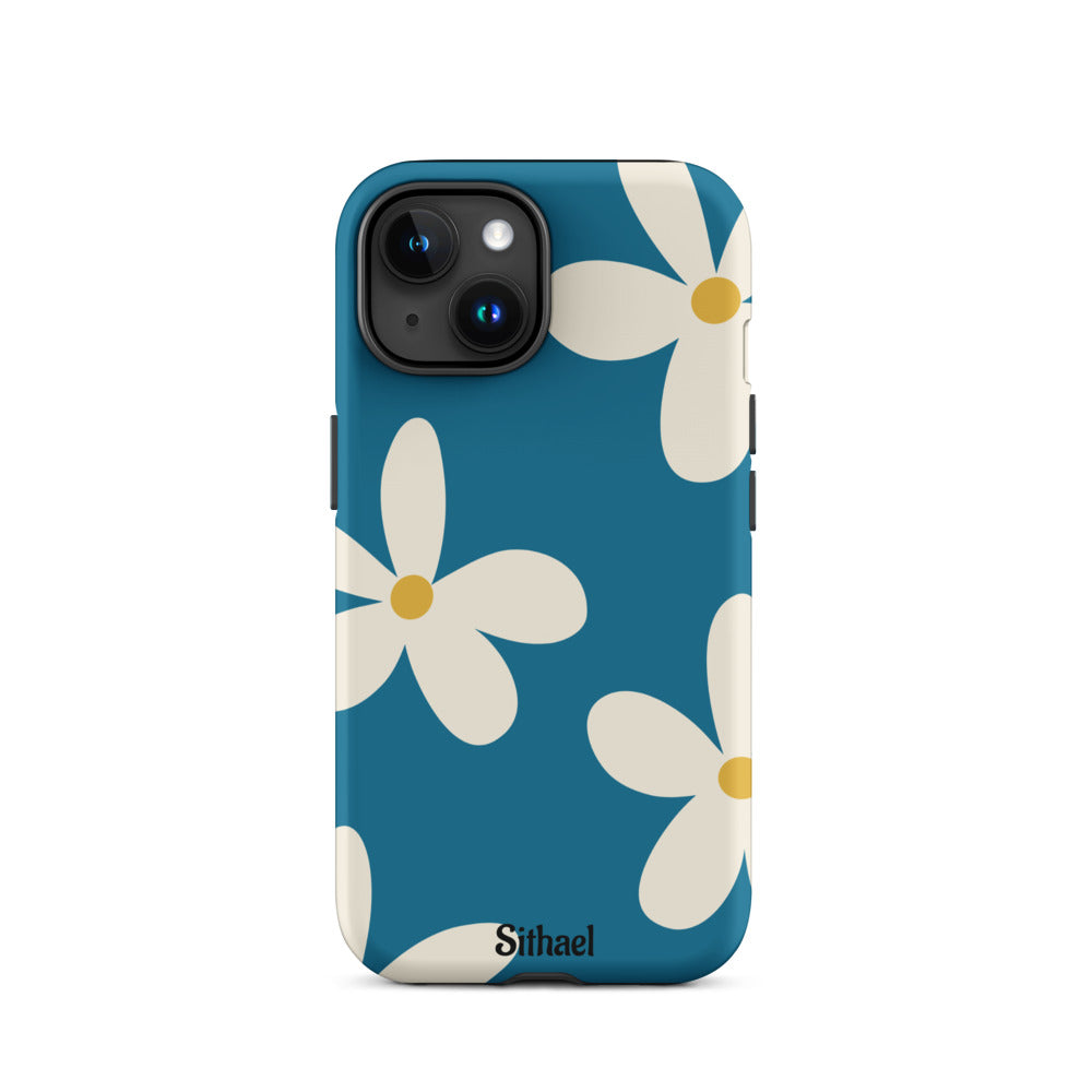 Aqua Flowers - Case de doble capa