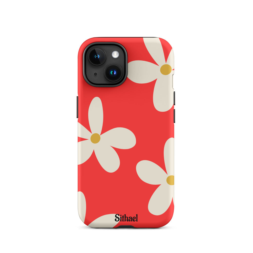 Red Flowers - Case de doble capa