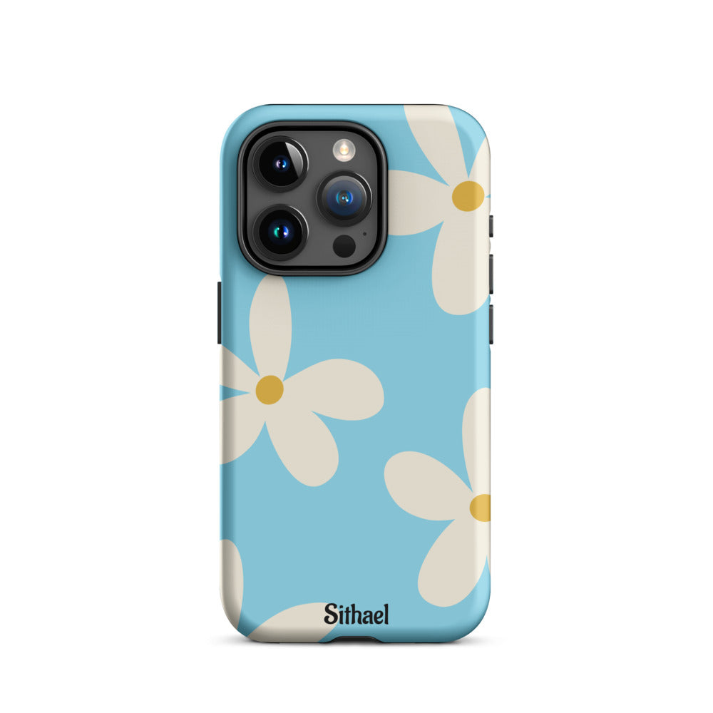 Blue Light Flowers - Case de doble capa