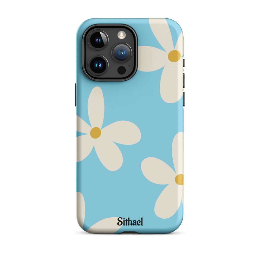 Blue Light Flowers - Case de doble capa