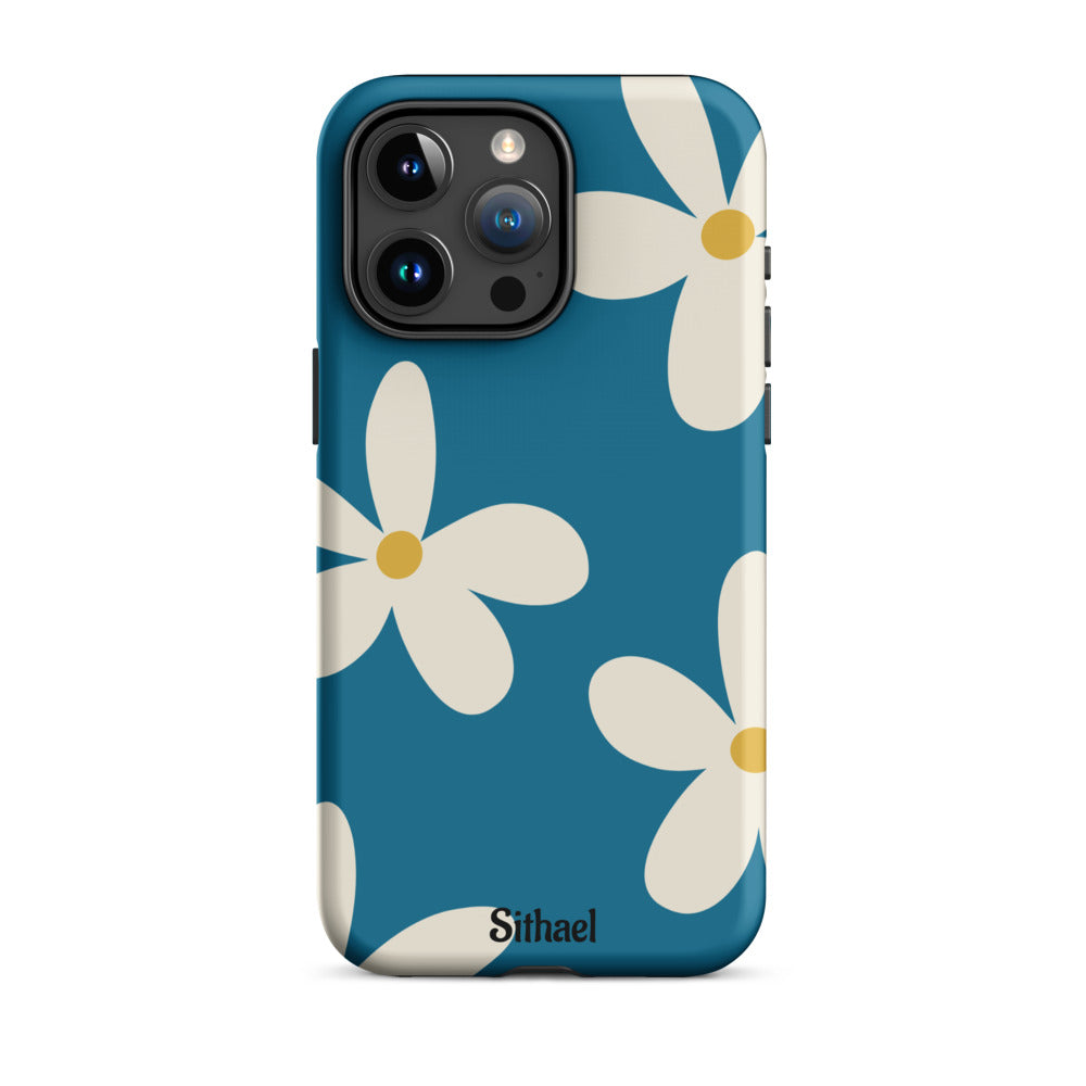 Aqua Flowers - Case de doble capa