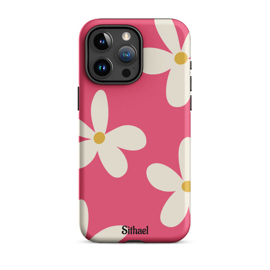 Magenta Flowers - Case de doble capa