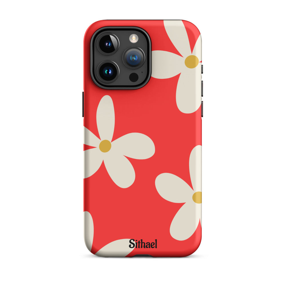 Red Flowers - Case de doble capa