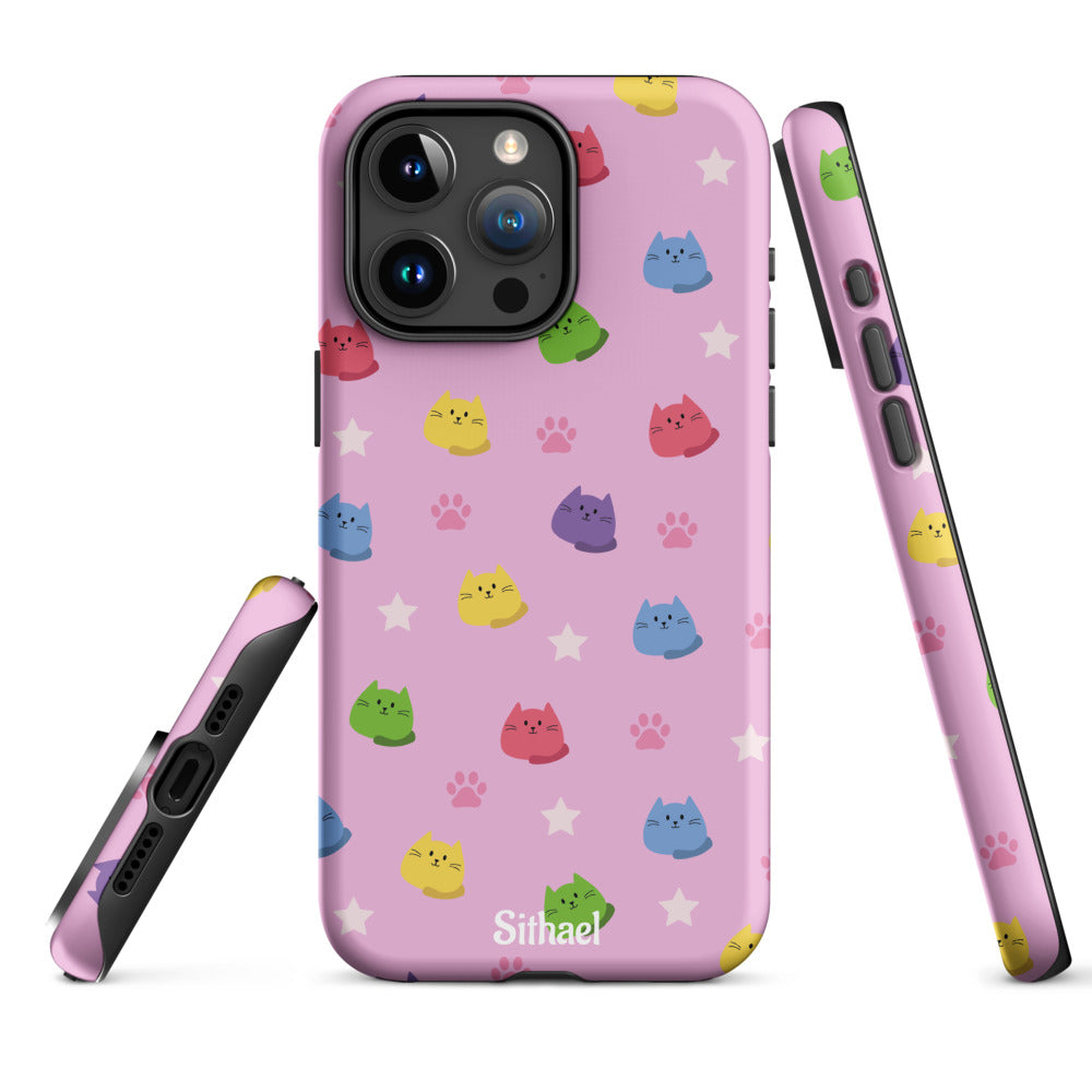 Pink Cats - Case de doble capa