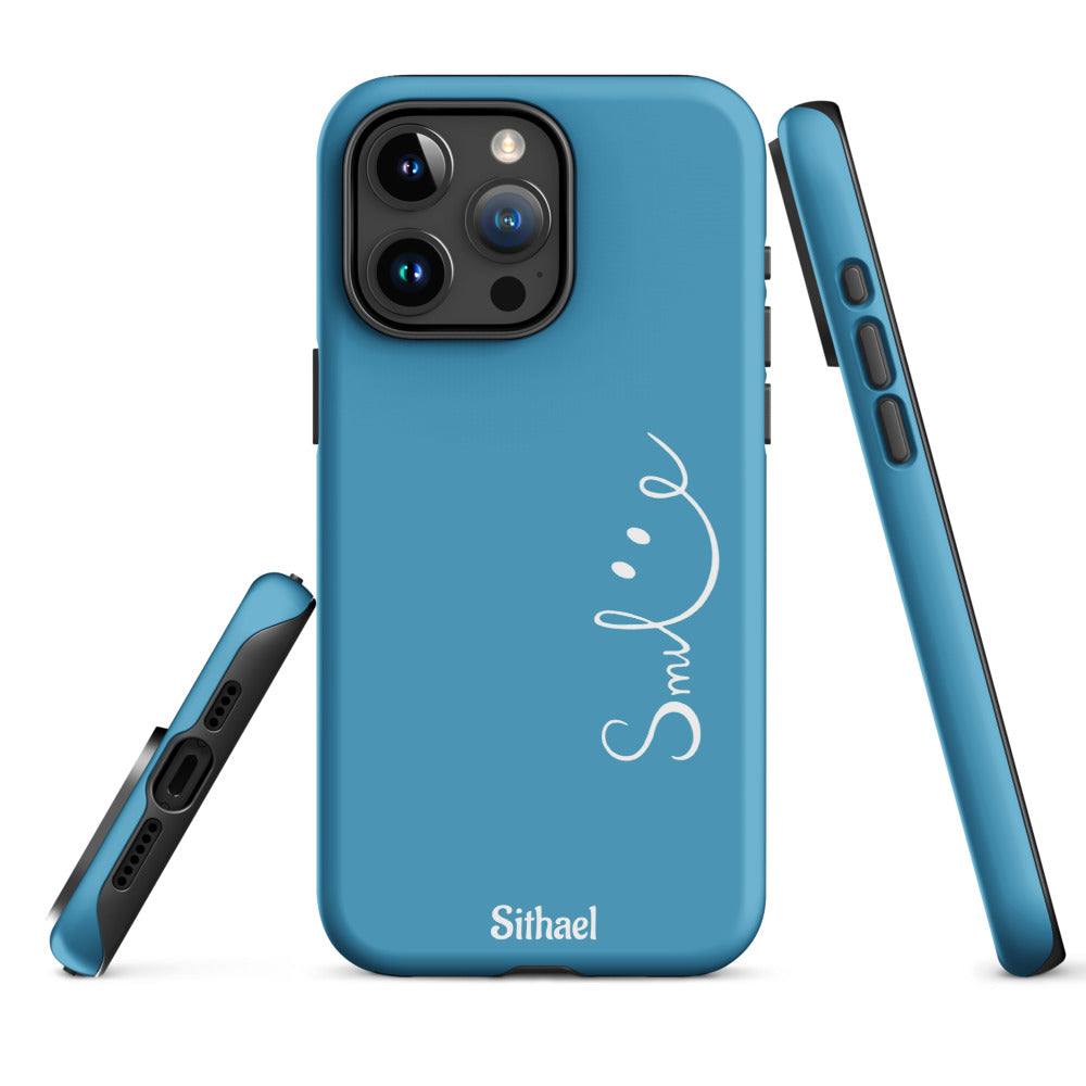 Smile Blue - Case de doble capa