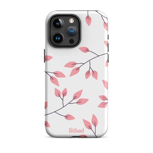 Pink Leaves - Case de doble capa